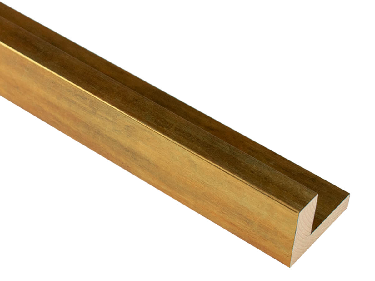 Eltham L Antique Gold 16mm picture frame moulding