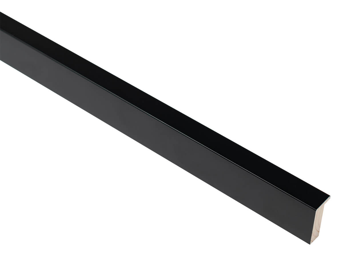 Mono Matt Black 16mm picture frame moulding