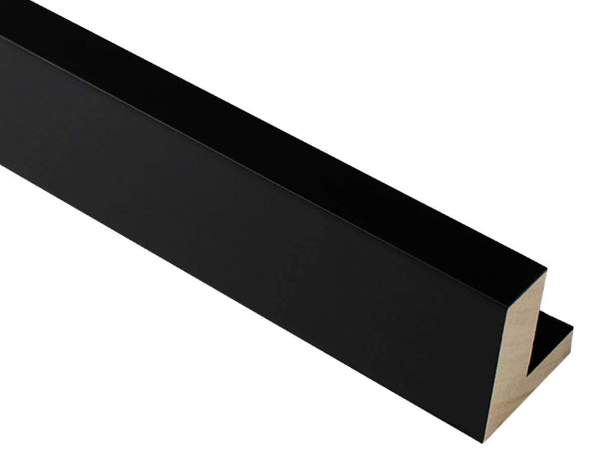 Mono L Matt Black 19mm picture frame moulding