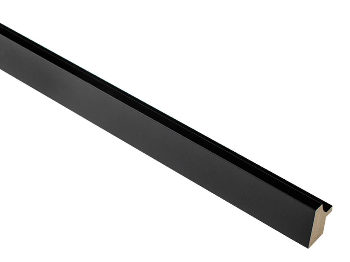 Isola Black 20mm picture frame moulding