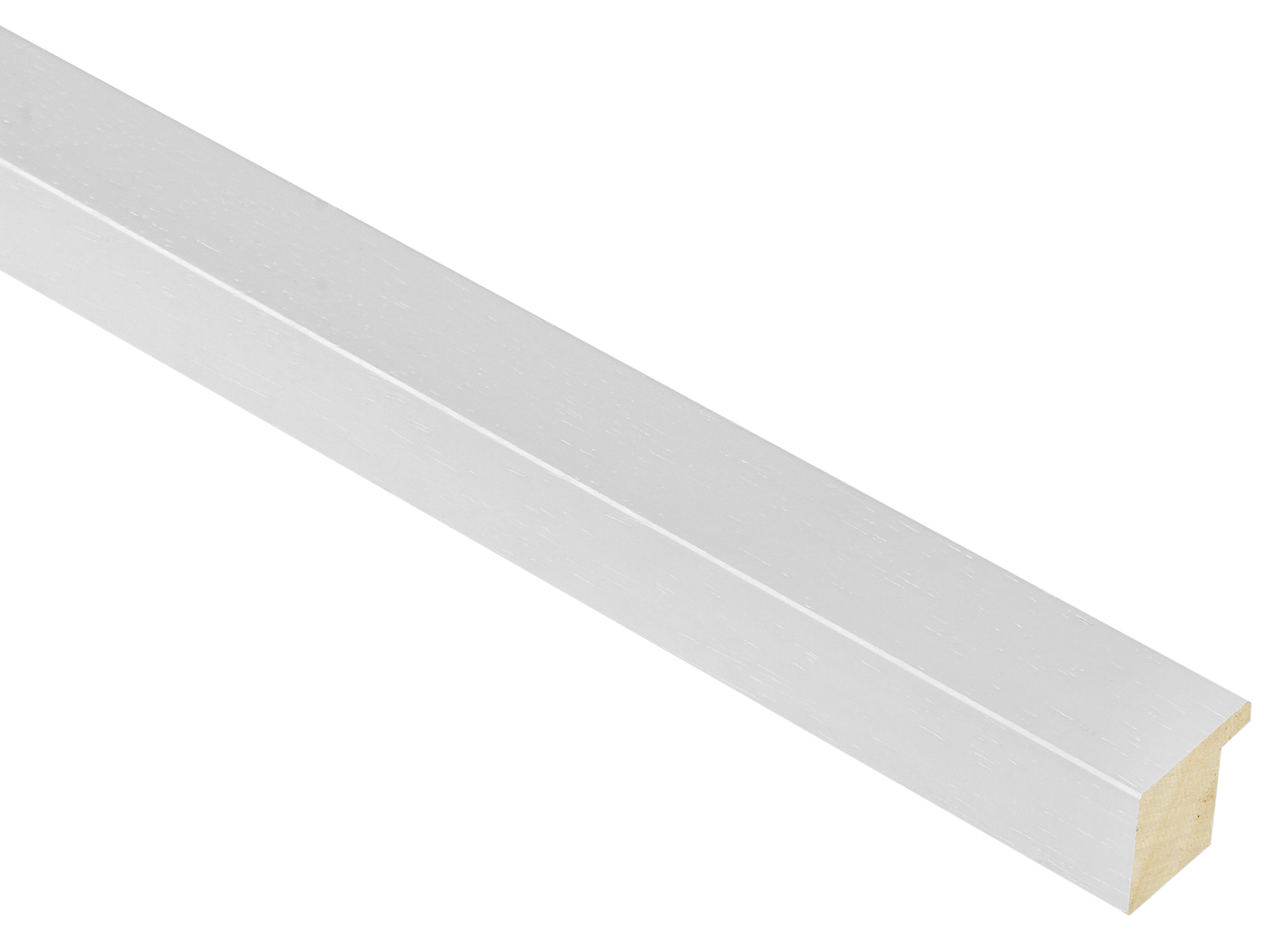 Domino White Open Grain 25mm picture frame moulding