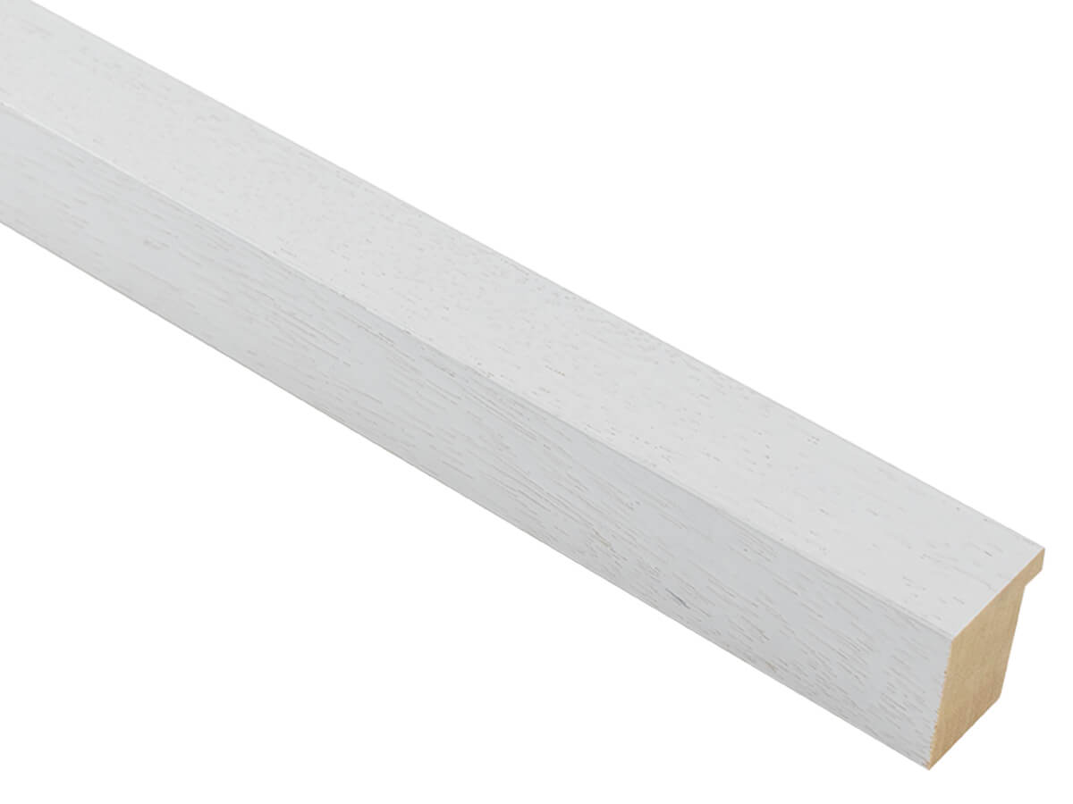 Domino White Open Grain 30mm picture frame moulding