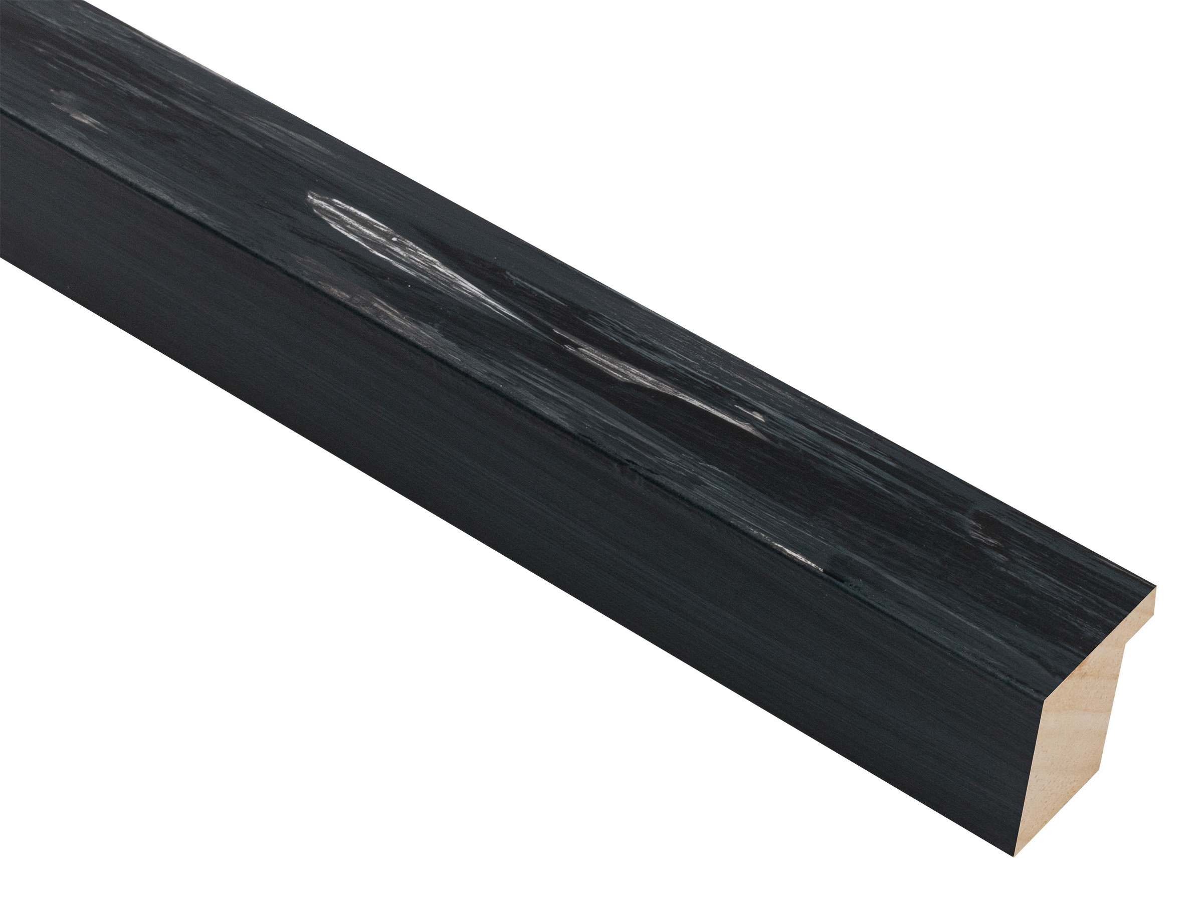 Impasto Black 30mm picture frame moulding