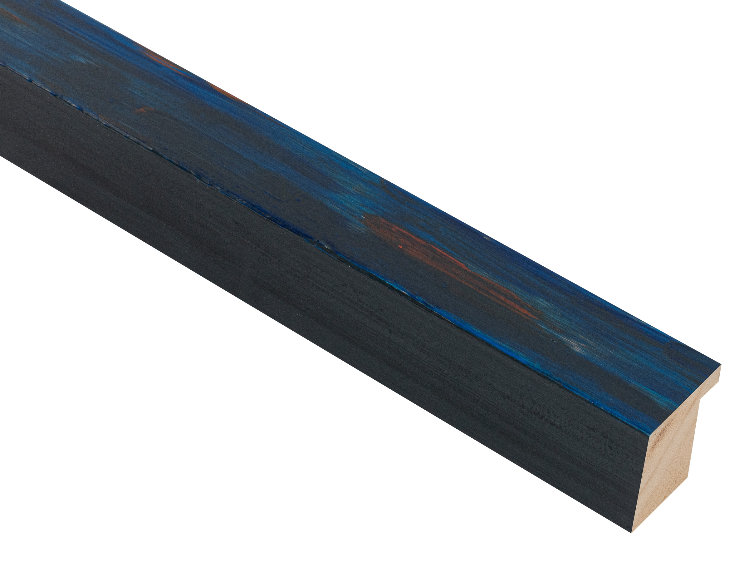 Impasto Blue 30mm picture frame moulding