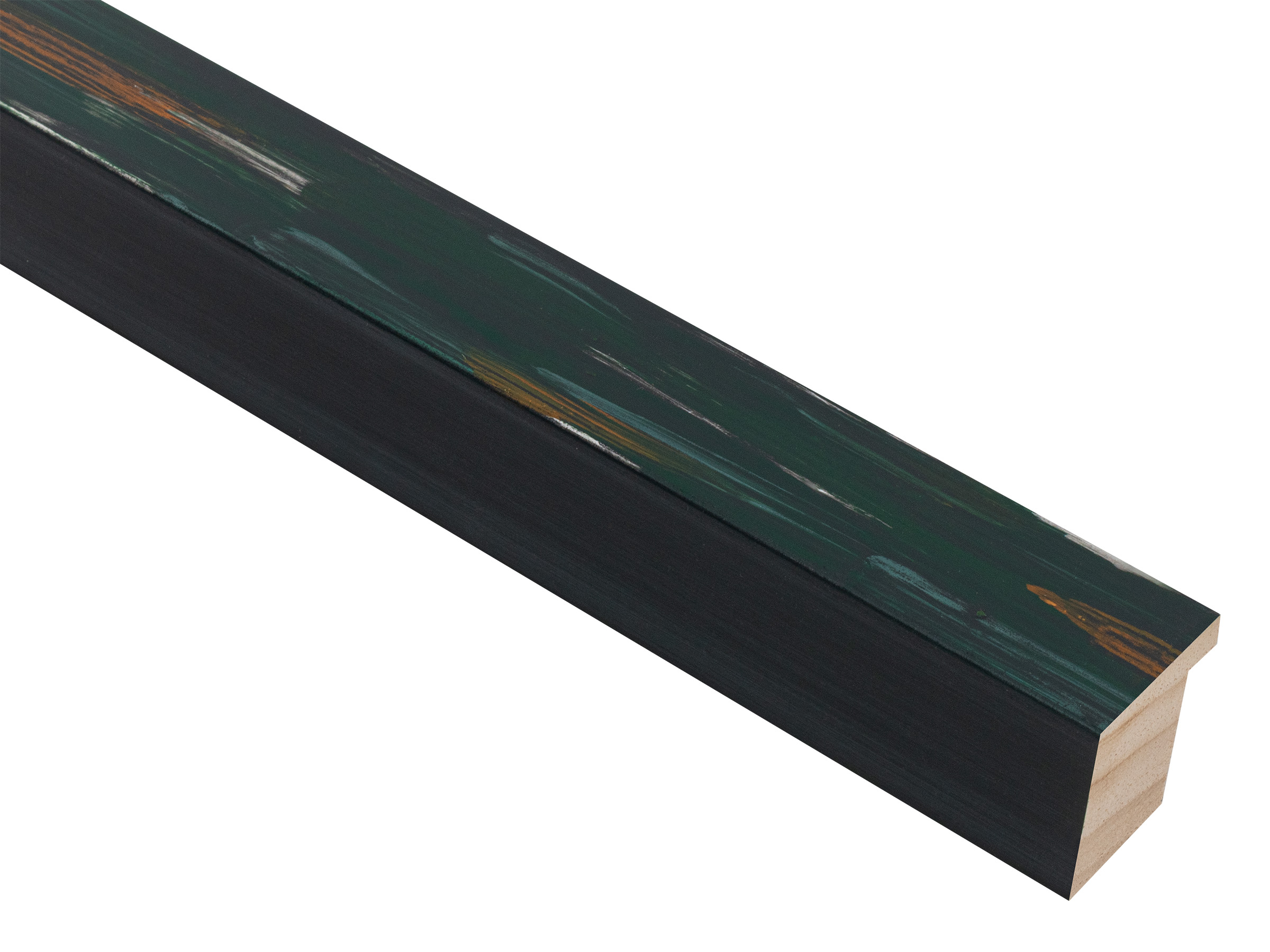Impasto Green 30mm picture frame moulding