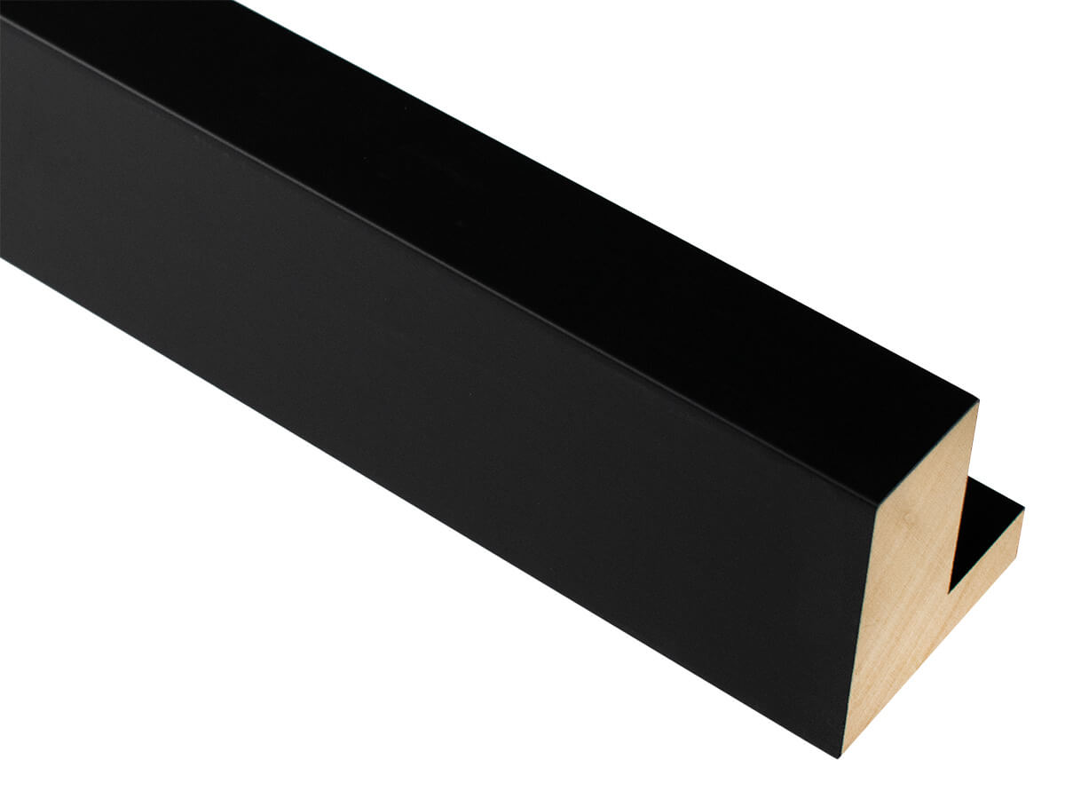 Mono L Matt Black 30mm picture frame moulding
