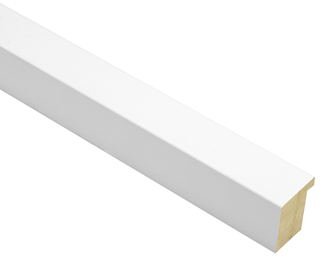 Mono Matt White 30mm picture frame moulding
