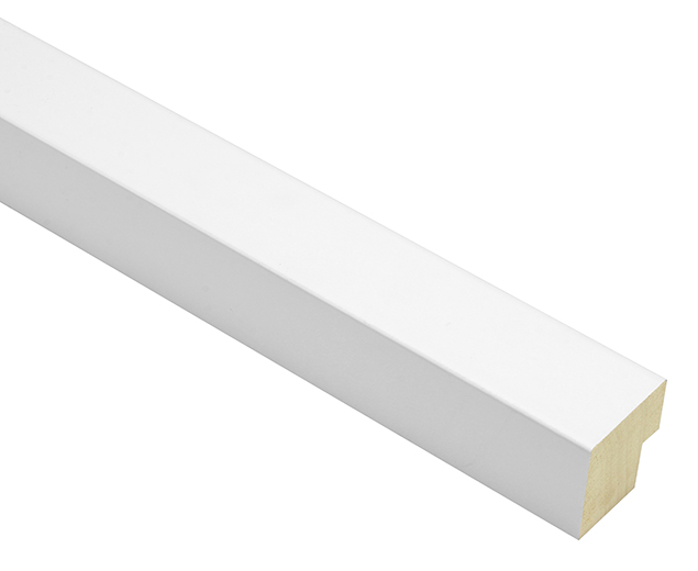 Mono Matt White 32mm picture frame moulding