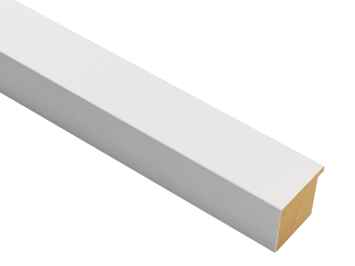 Mono Matt White 40mm picture frame moulding