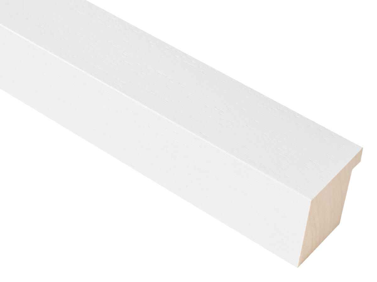Copa White Open Grain 46mm picture frame moulding