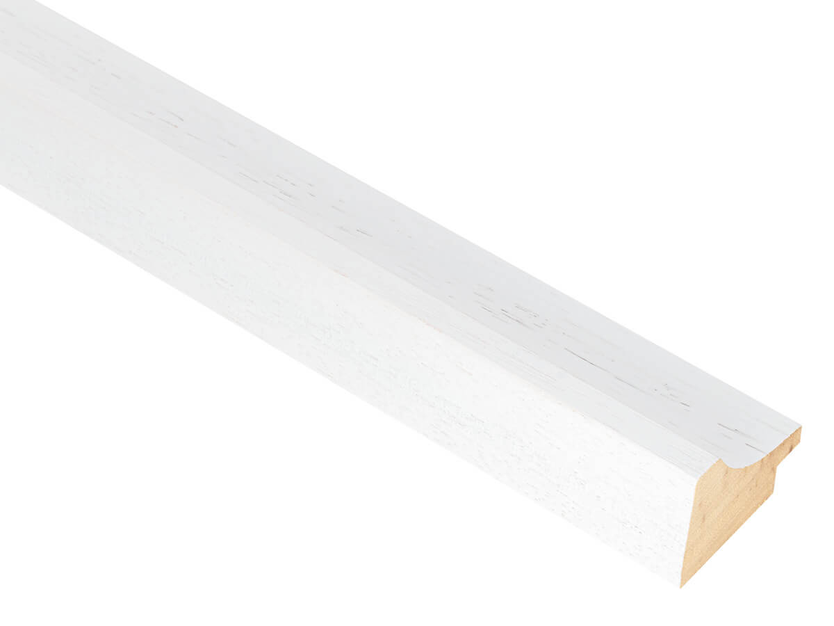 Domino White 46mm picture frame moulding