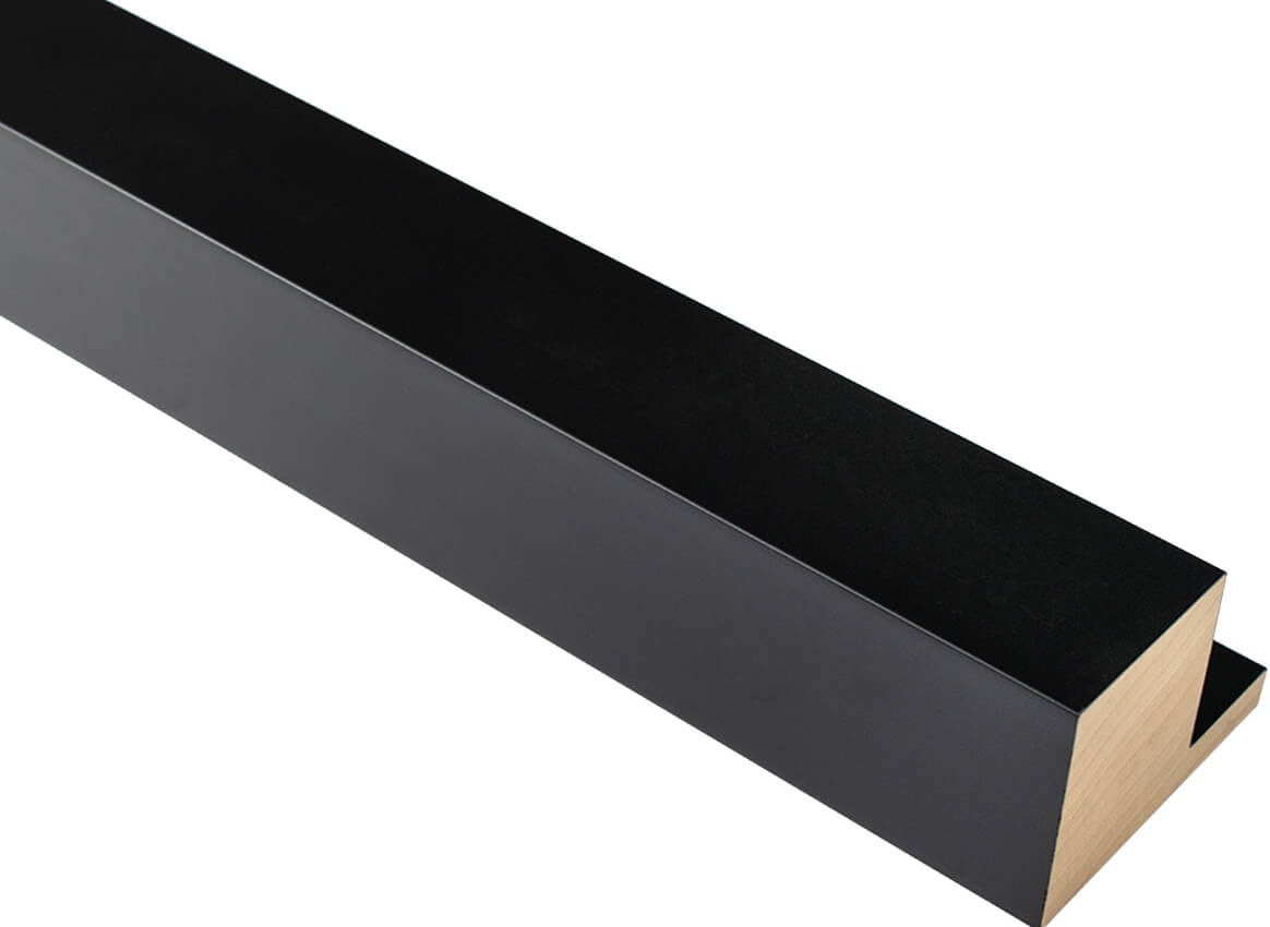 Mono L Matt Black 50mm picture frame moulding