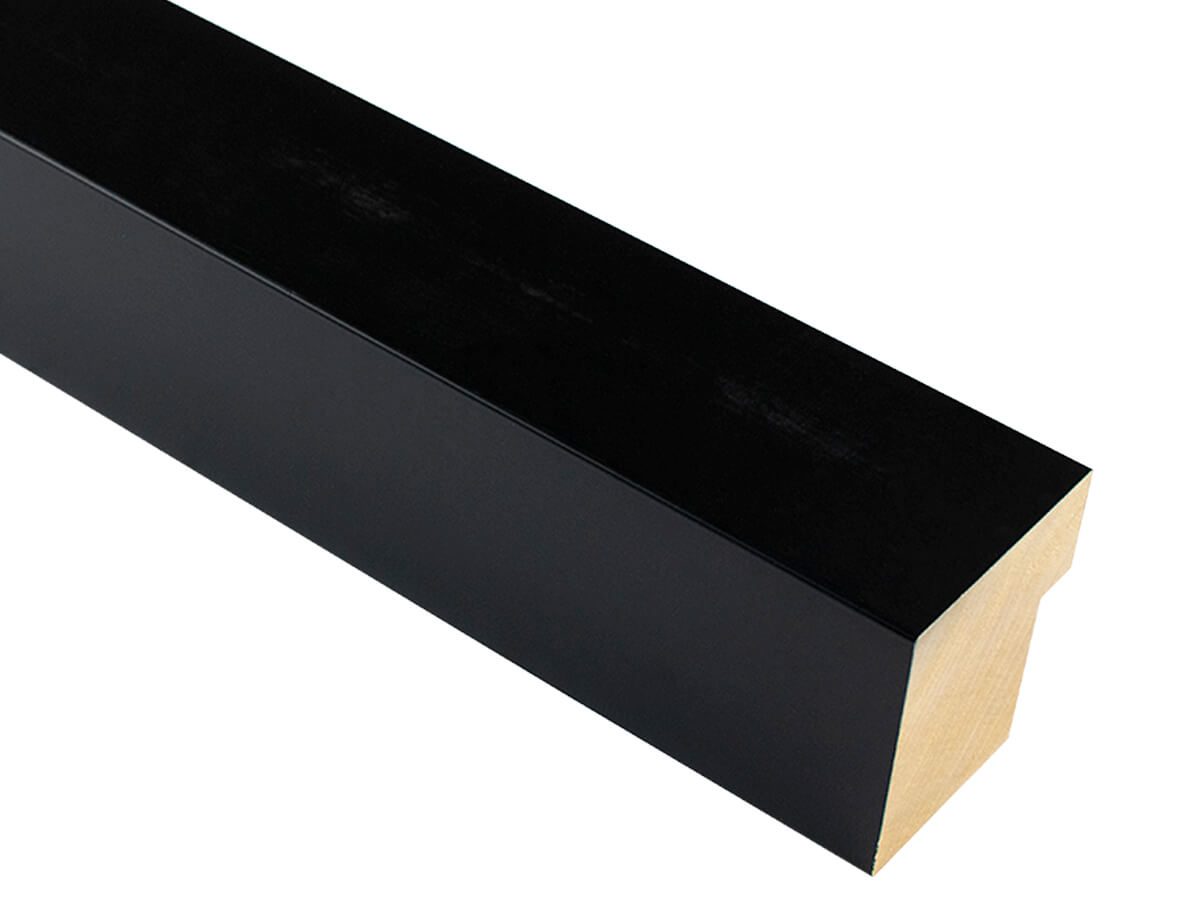 Mono Matt Black 55mm picture frame moulding