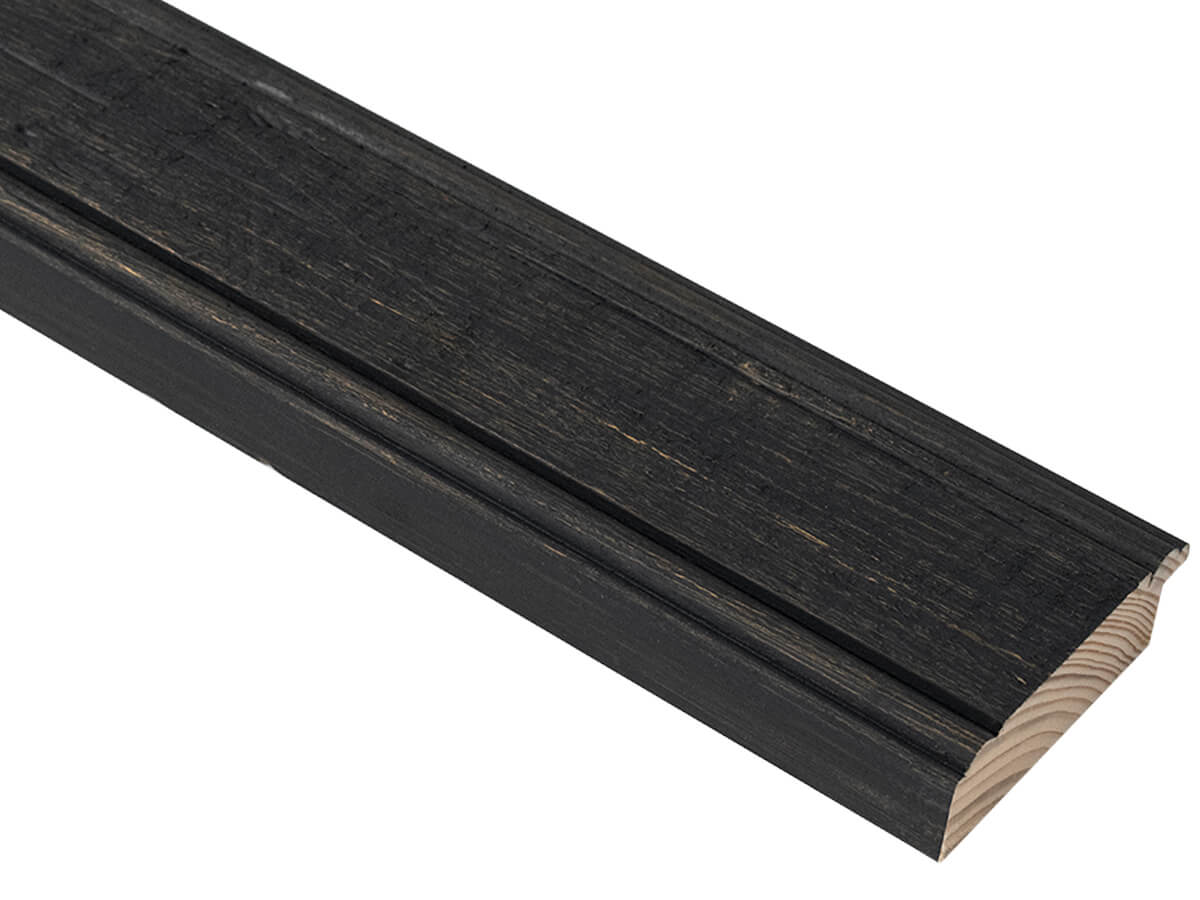 Driftwood Distressed Charcoal 62mm picture frame moulding