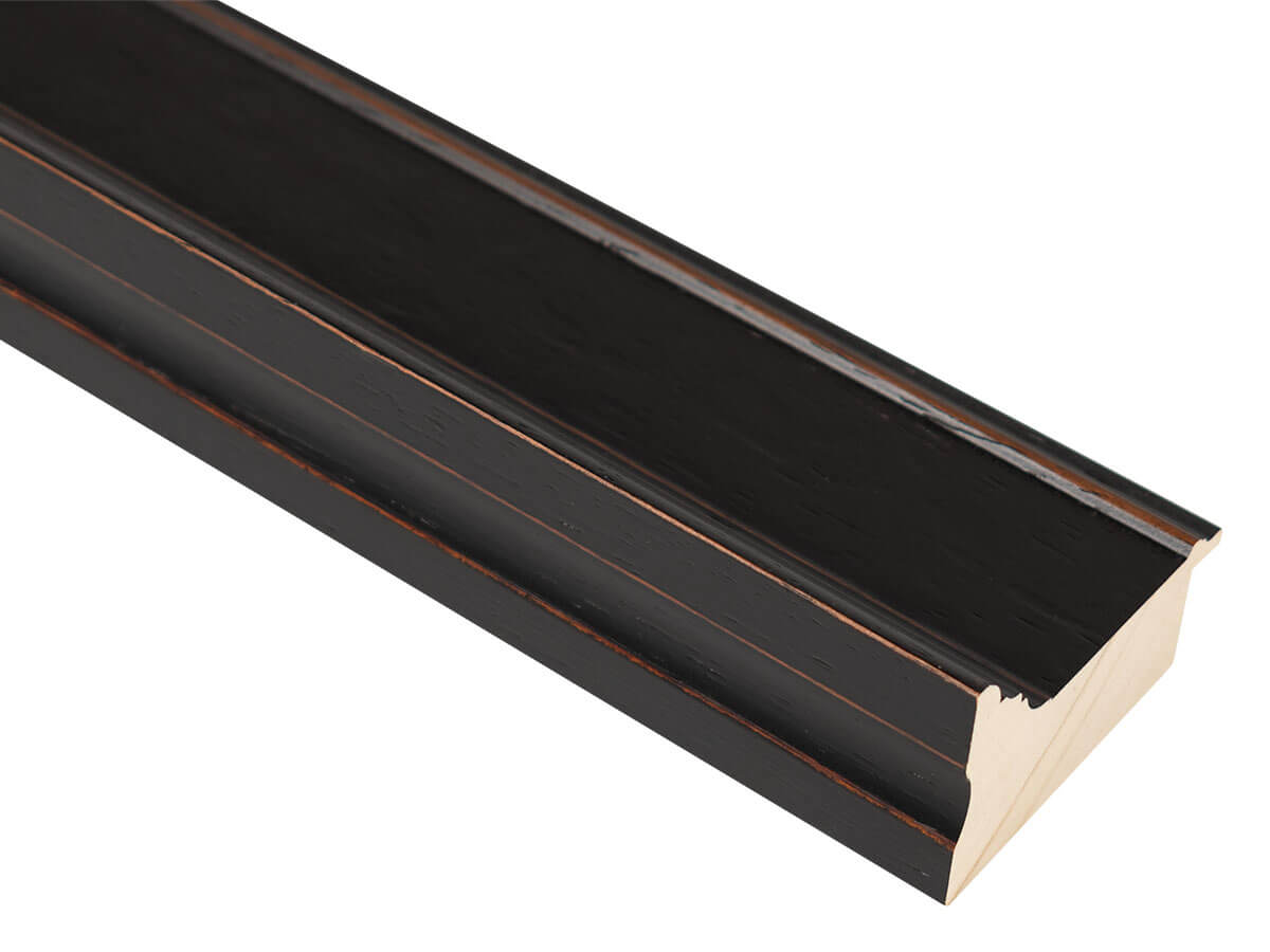 Ashton Open Grain Ebony 68mm picture frame moulding