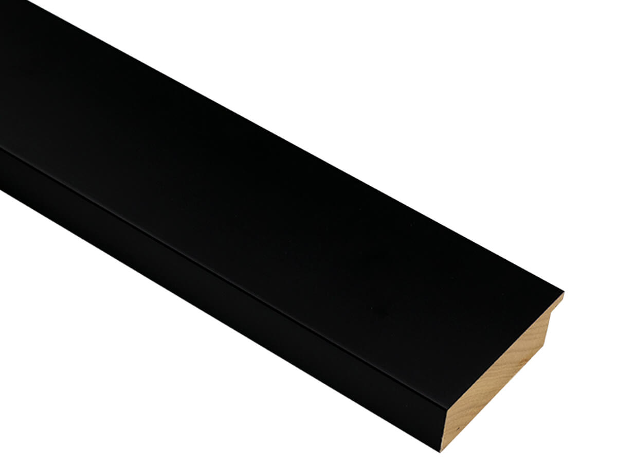 Mono Matt Black 73mm picture frame moulding