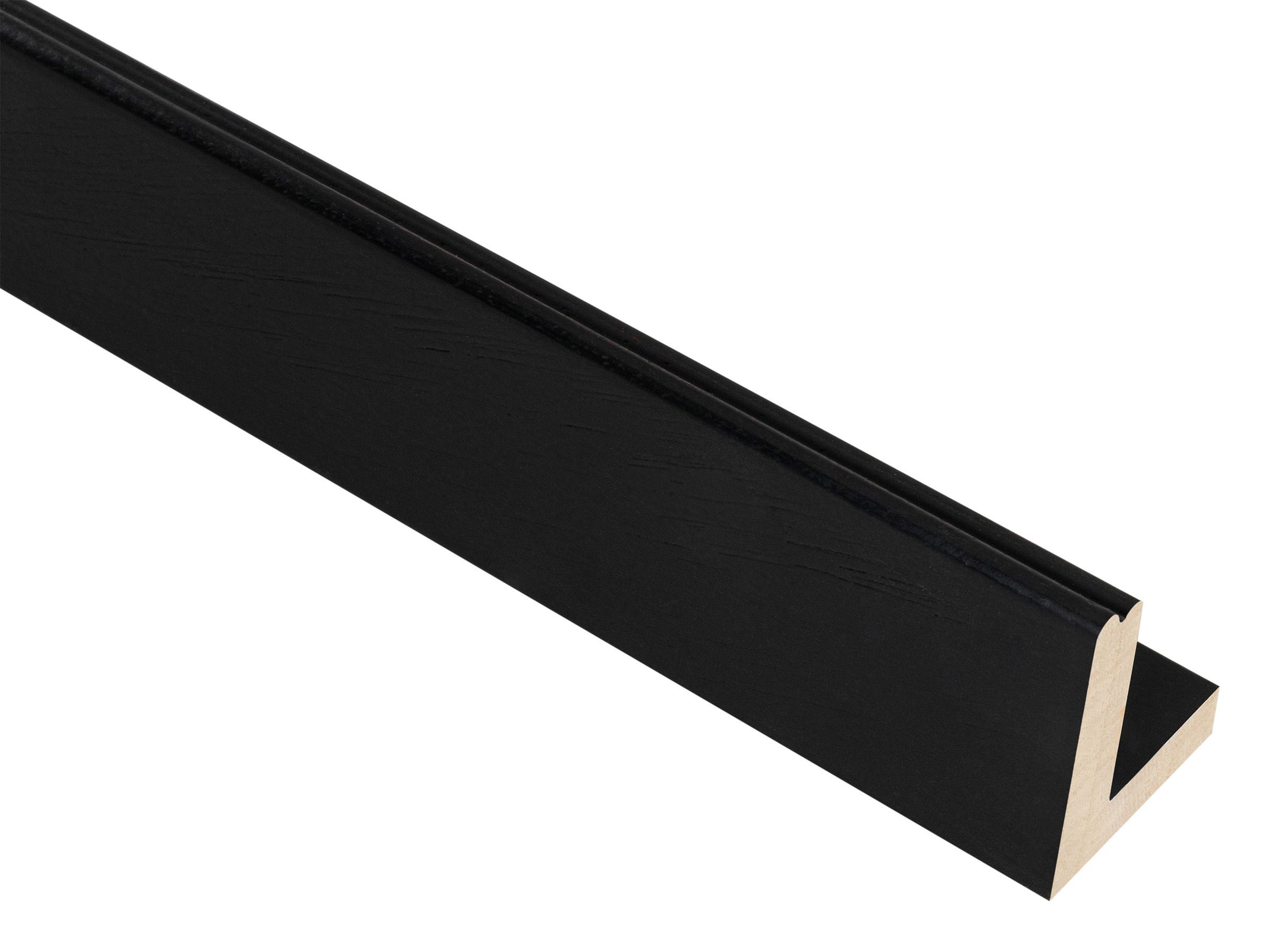 Creste L Style Antique Black 12mm picture frame moulding