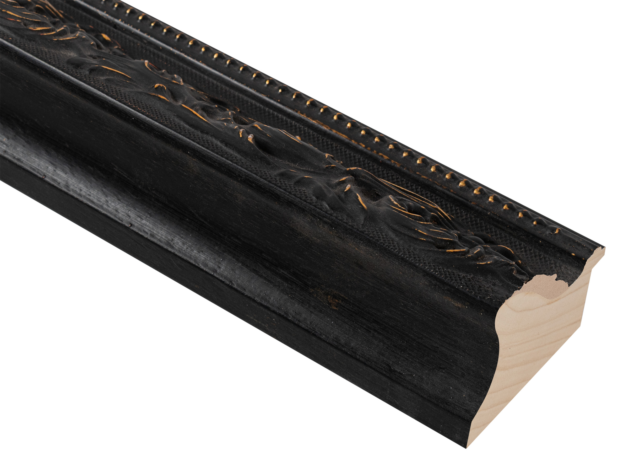 Firenze Antique Black 65mm picture frame moulding