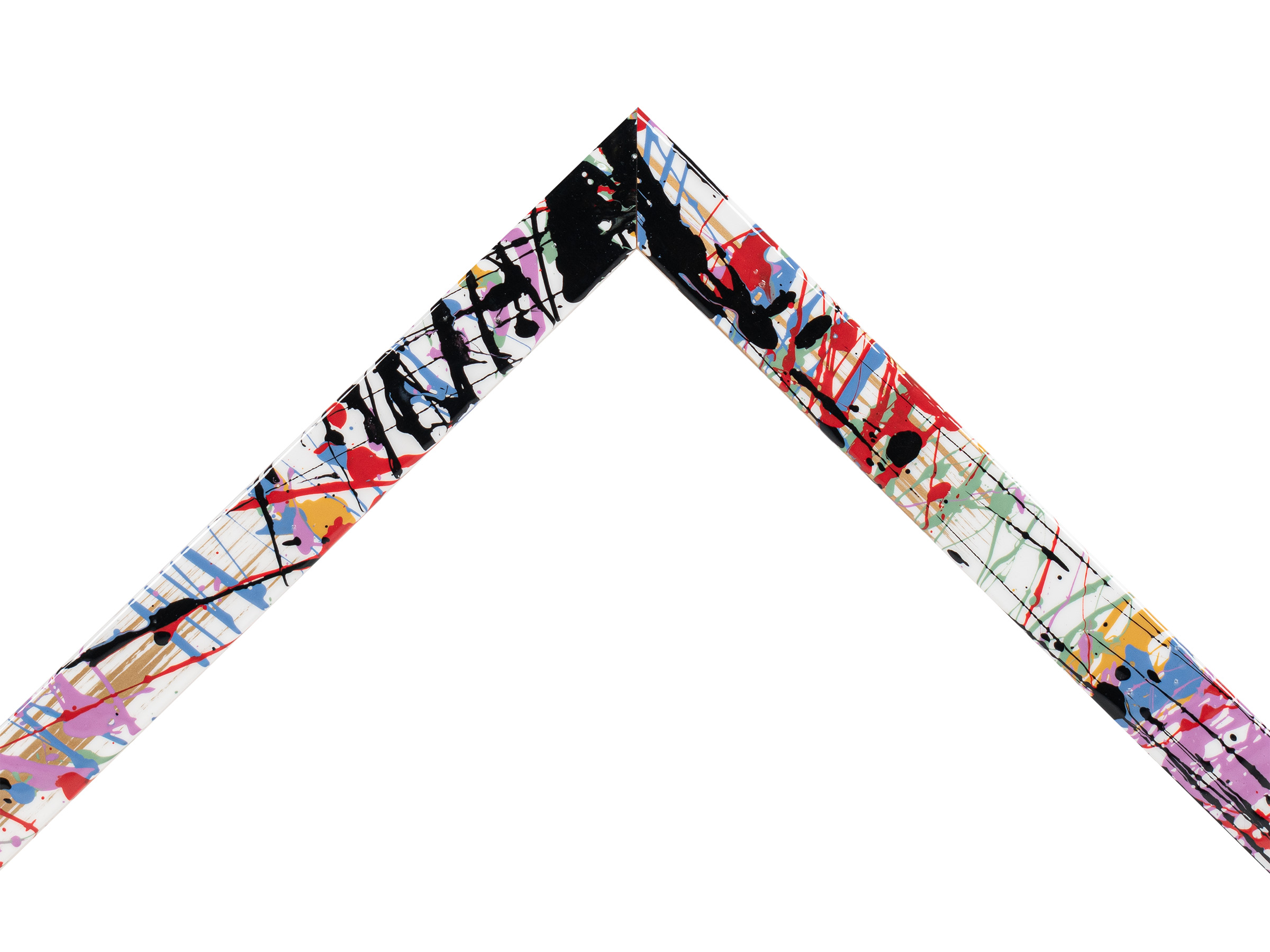 Jackson White with multicolour 20mm picture frame moulding