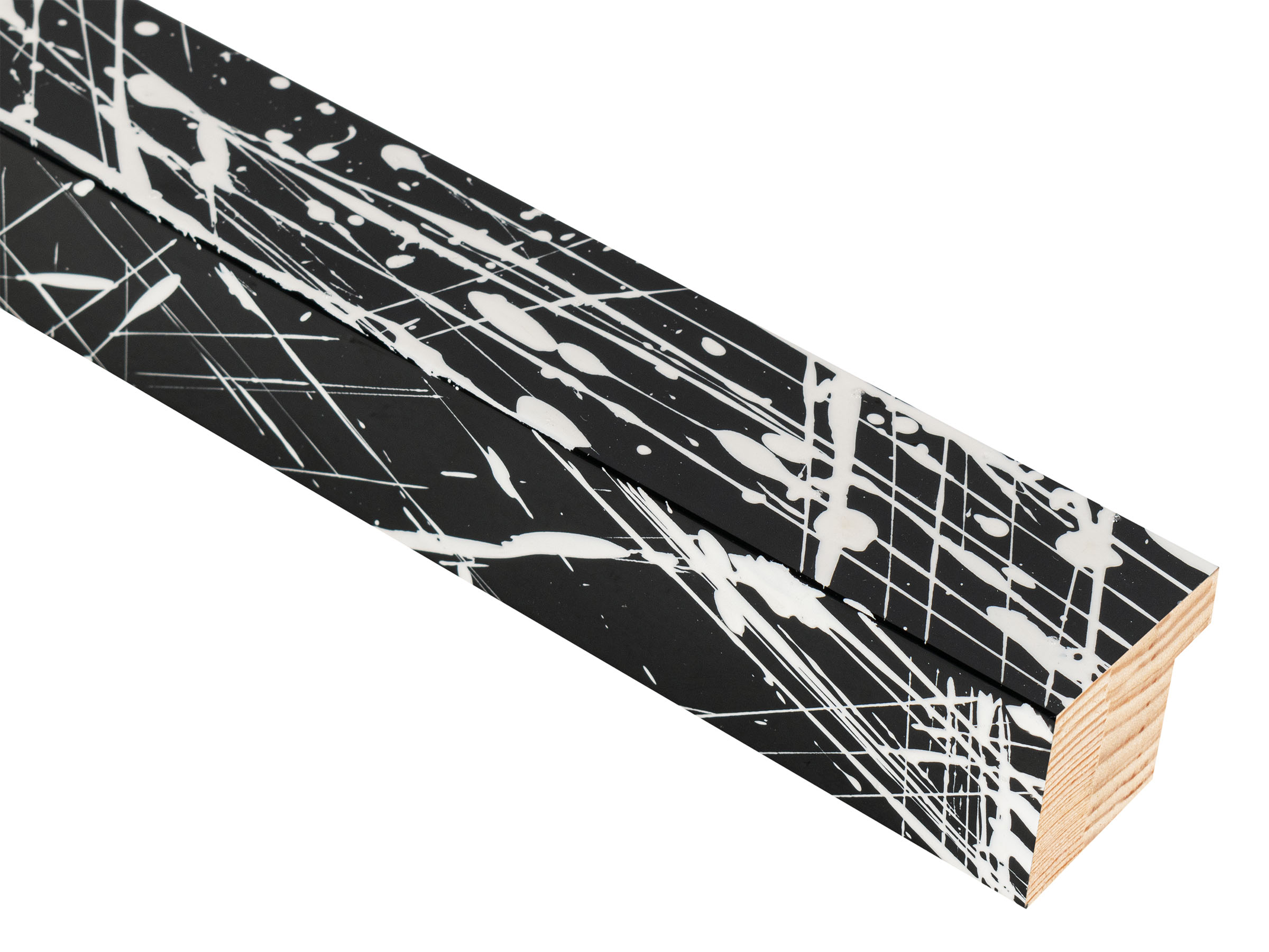 Jackson Black with White 44mm picture frame moulding