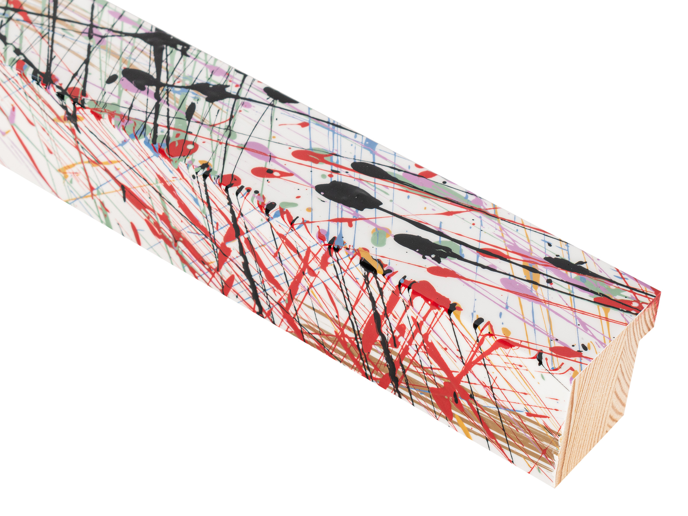 Jackson White with multicolour 44mm picture frame moulding