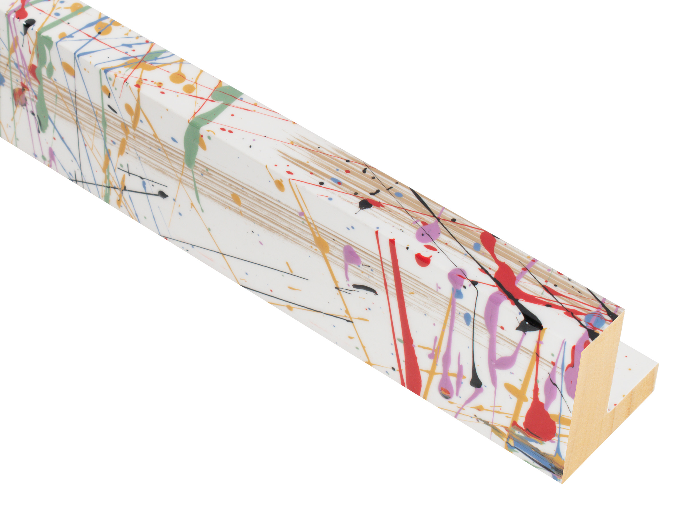 Jackson L Style White with multicolour 20mm picture frame moulding