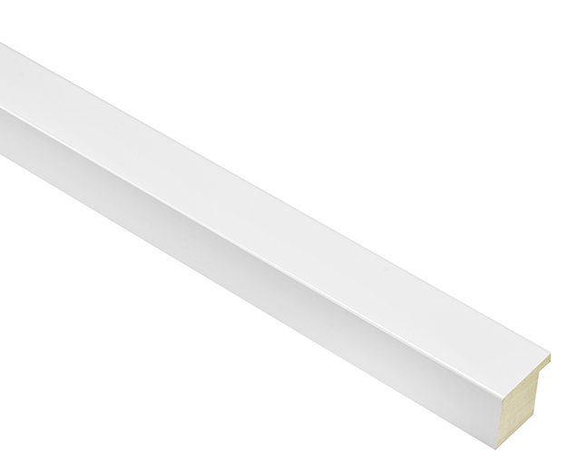 Mono Gloss White 25mm picture frame moulding