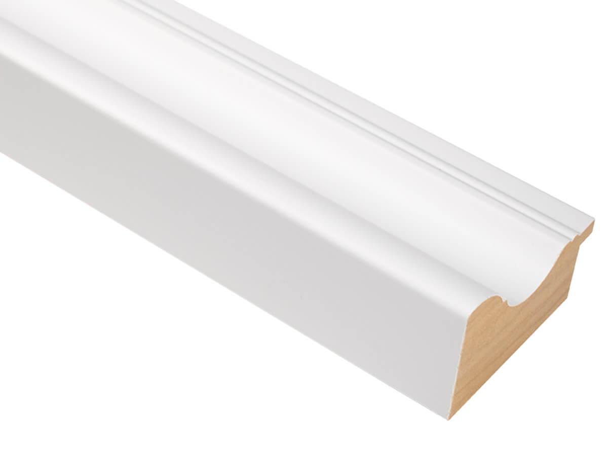 Langham Mono Matt White 74mm picture frame moulding