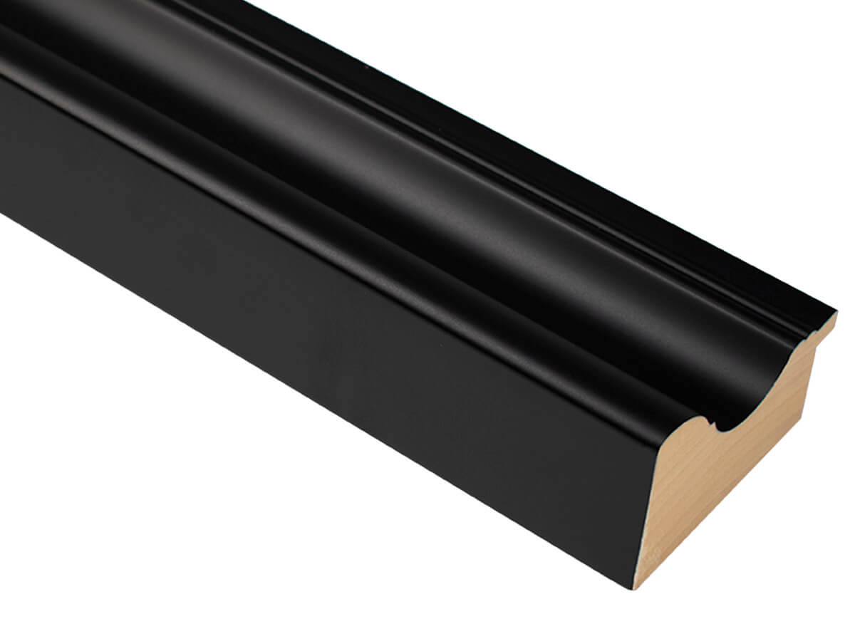 Langham Mono Matt Black 74mm picture frame moulding