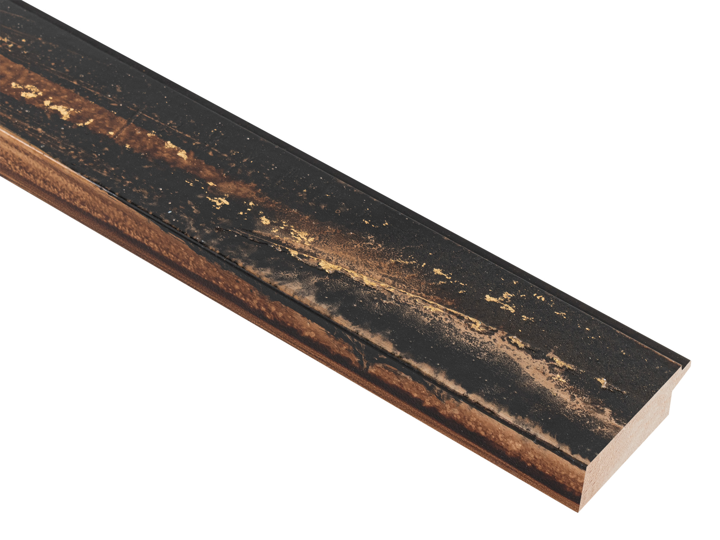Torino Smoke & Gold 48mm picture frame moulding