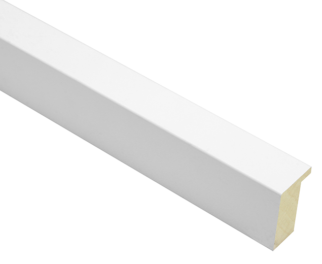 Mono Matt White 28mm picture frame moulding