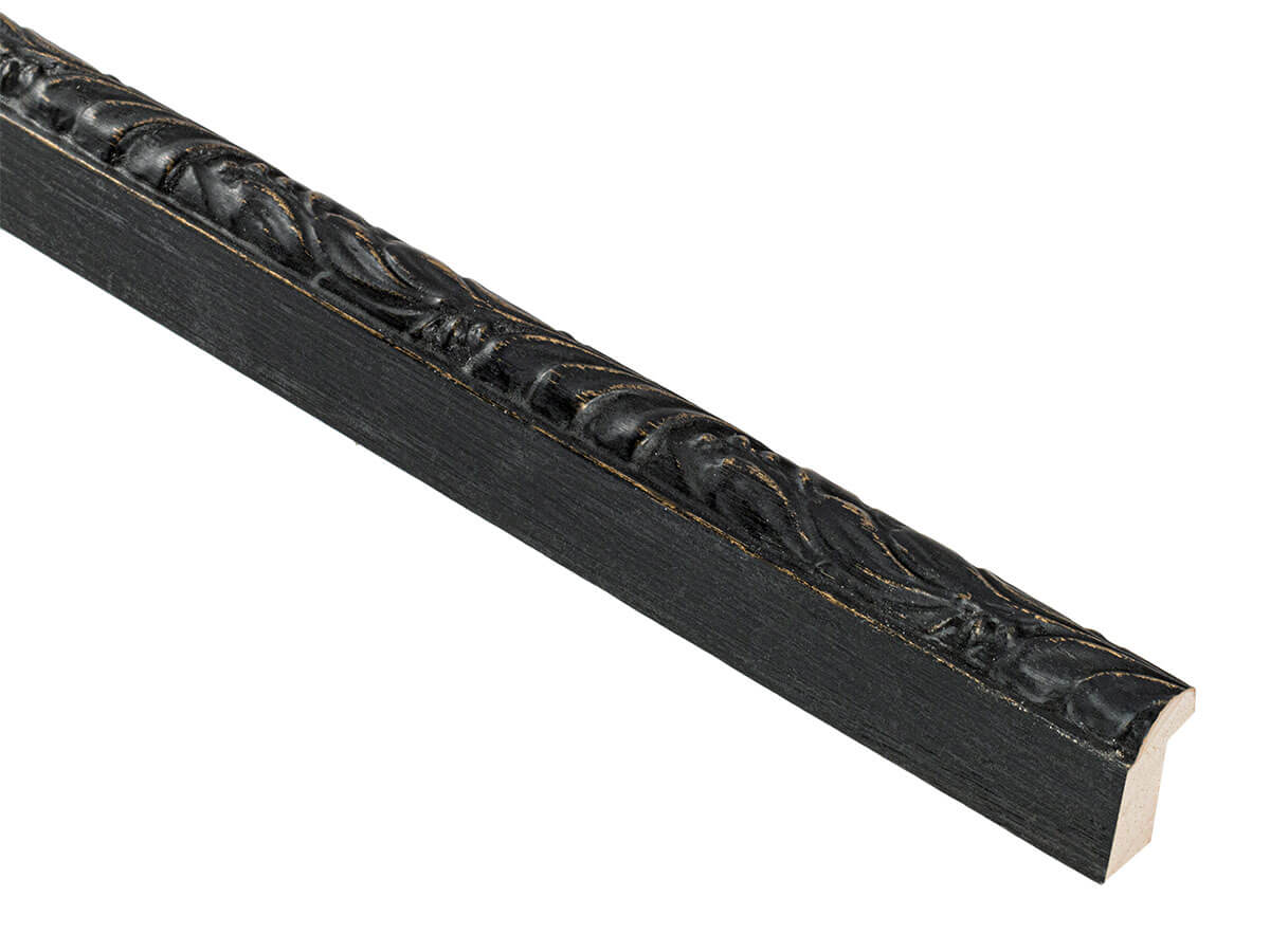 Laura Black 19mm picture frame moulding