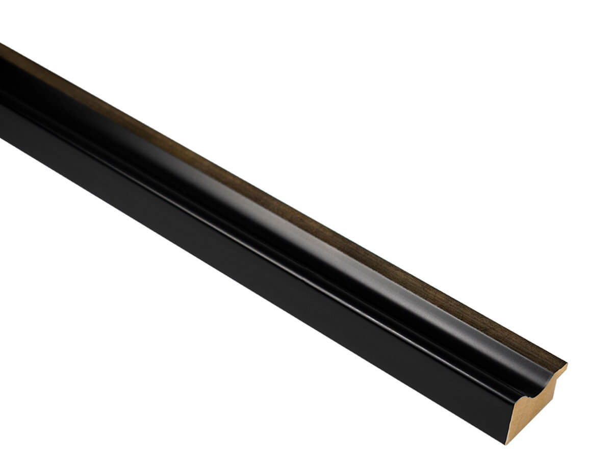 Langham Mono Satin Black Gold Sight Edge 41mm picture frame moulding