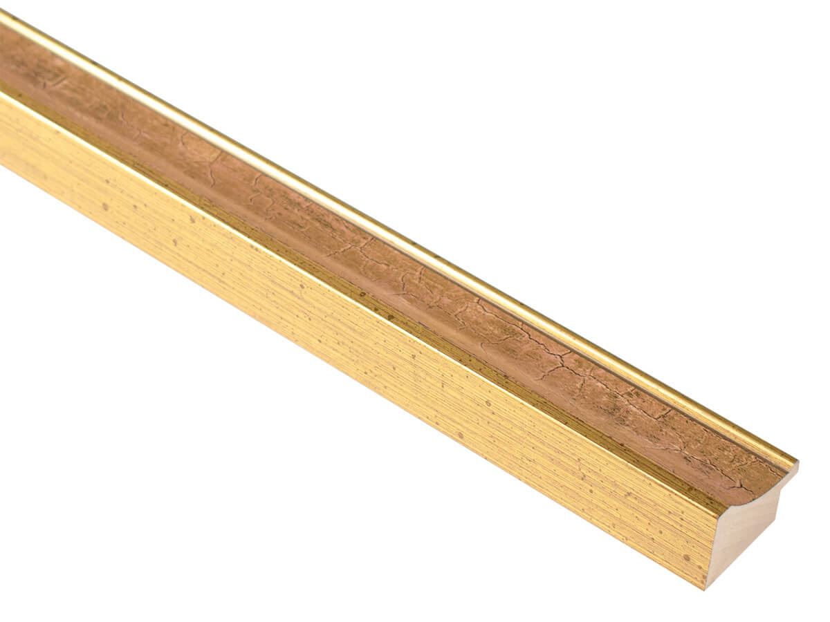 Leonardo Craqueleur Gold 35mm picture frame moulding