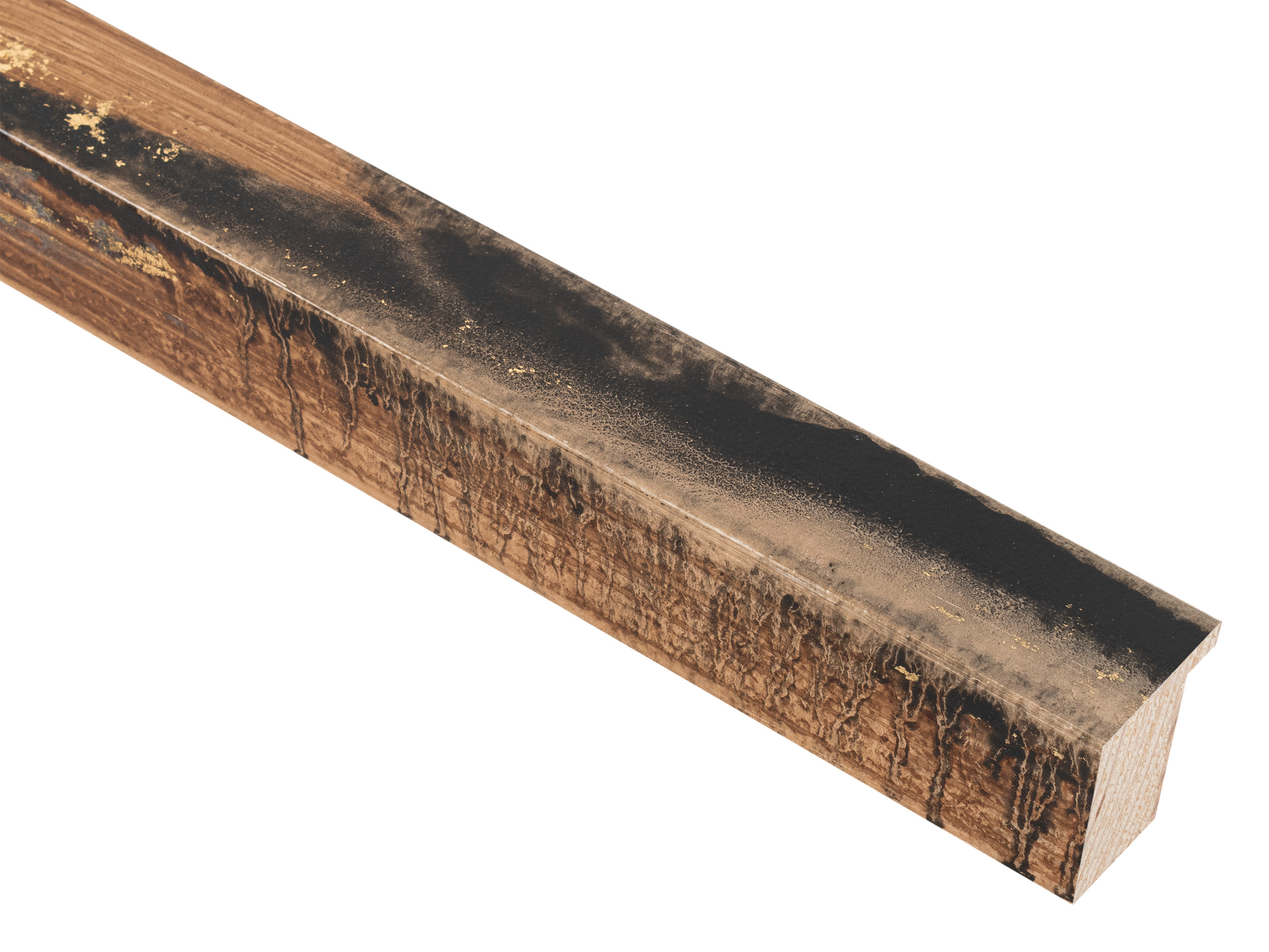 Torino Smoke & Gold 30mm picture frame moulding