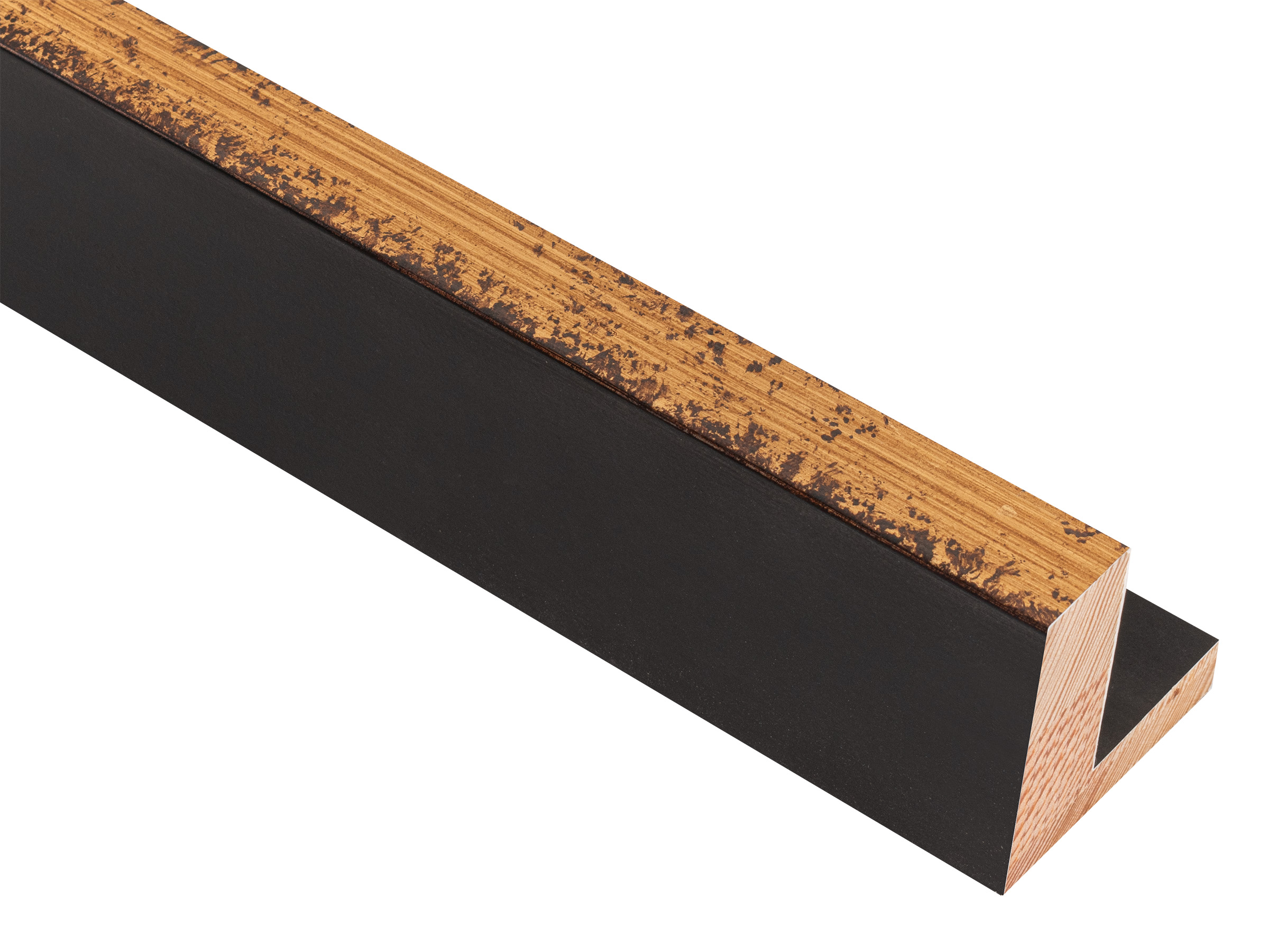 Fino L Black/Gold 20mm picture frame moulding