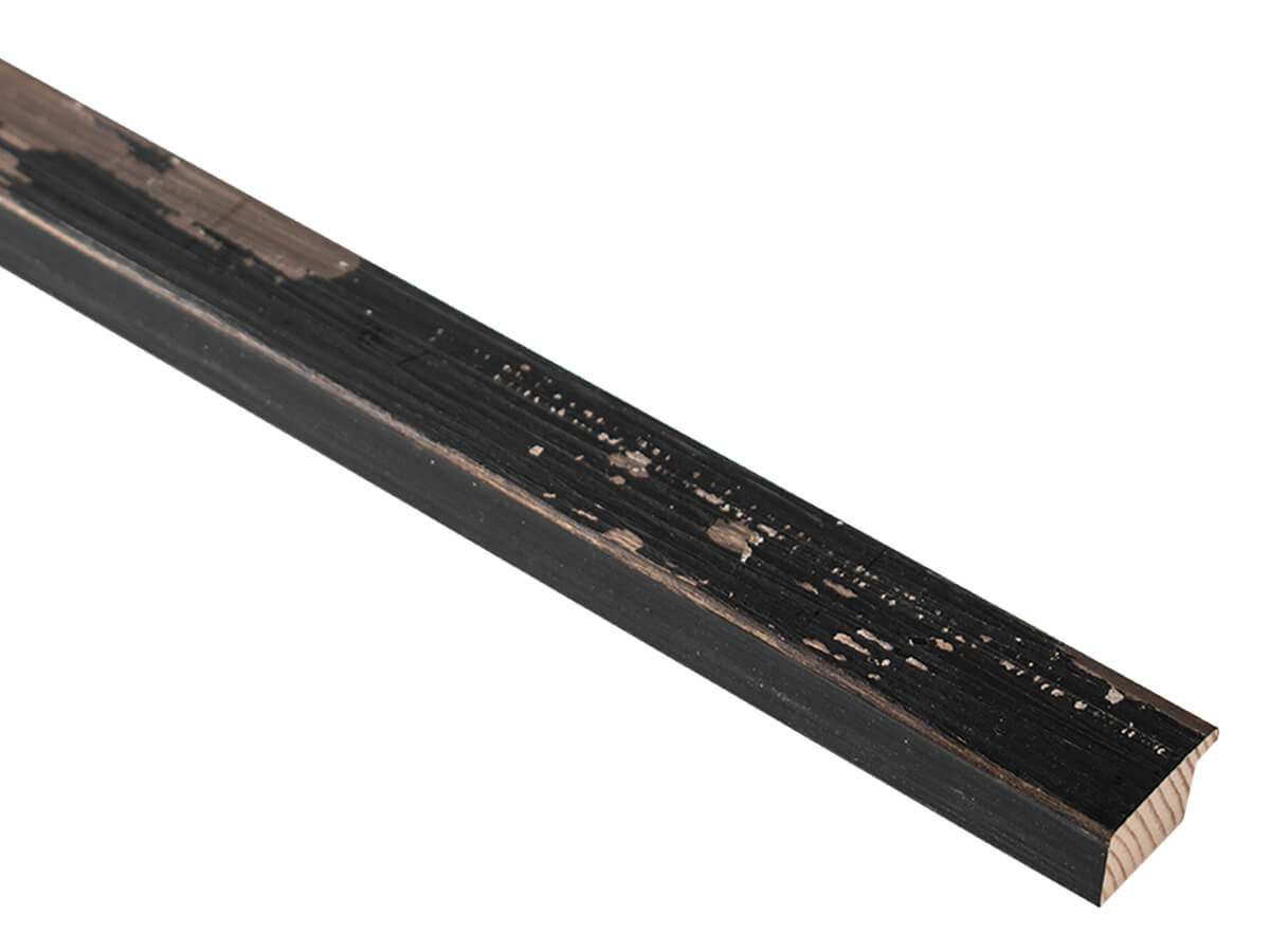 Havana Worn Black 27mm picture frame moulding