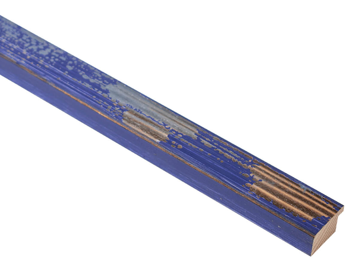Havana Worn Blue 27mm picture frame moulding