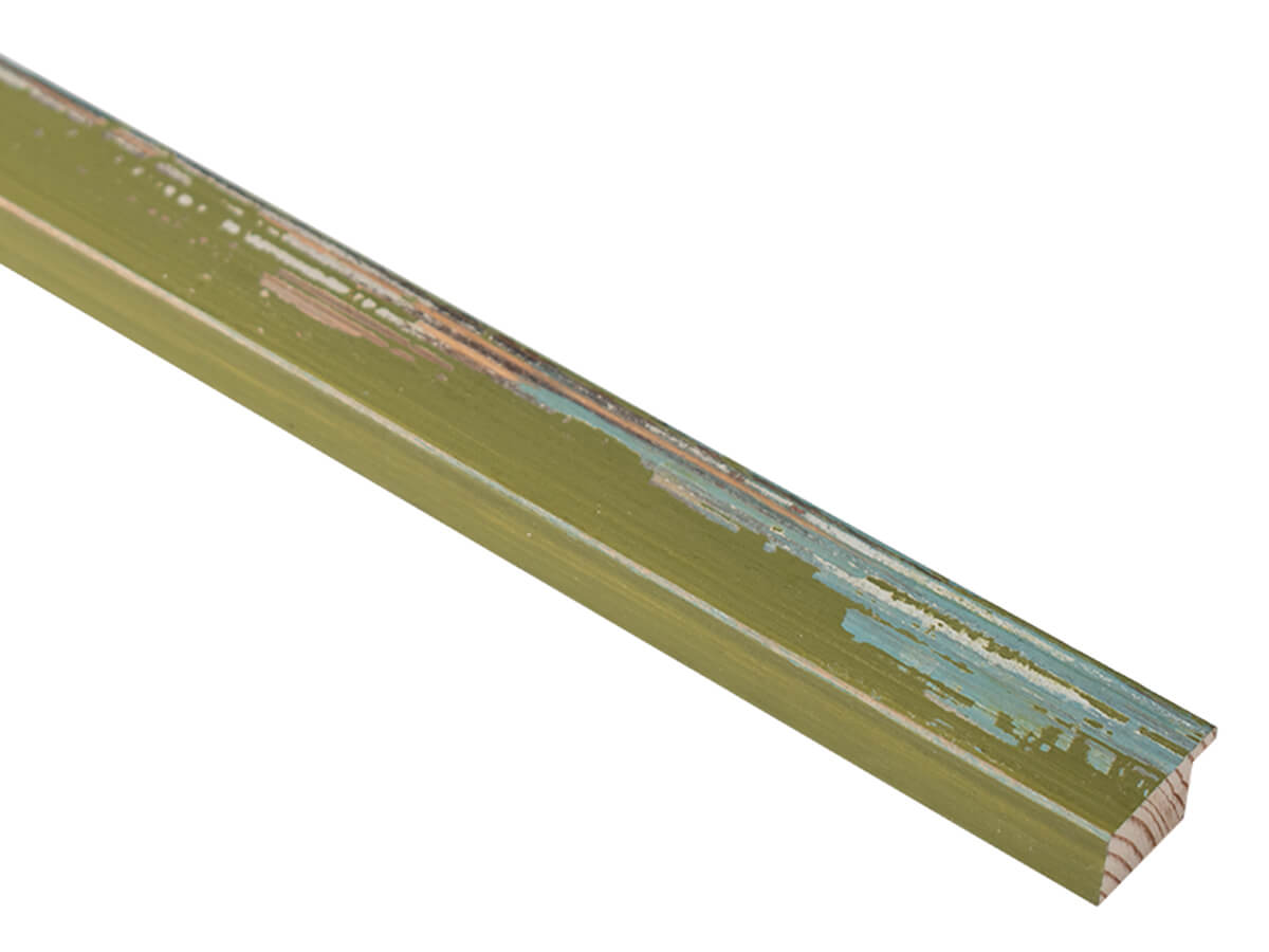 Havana Worn Green 27mm picture frame moulding