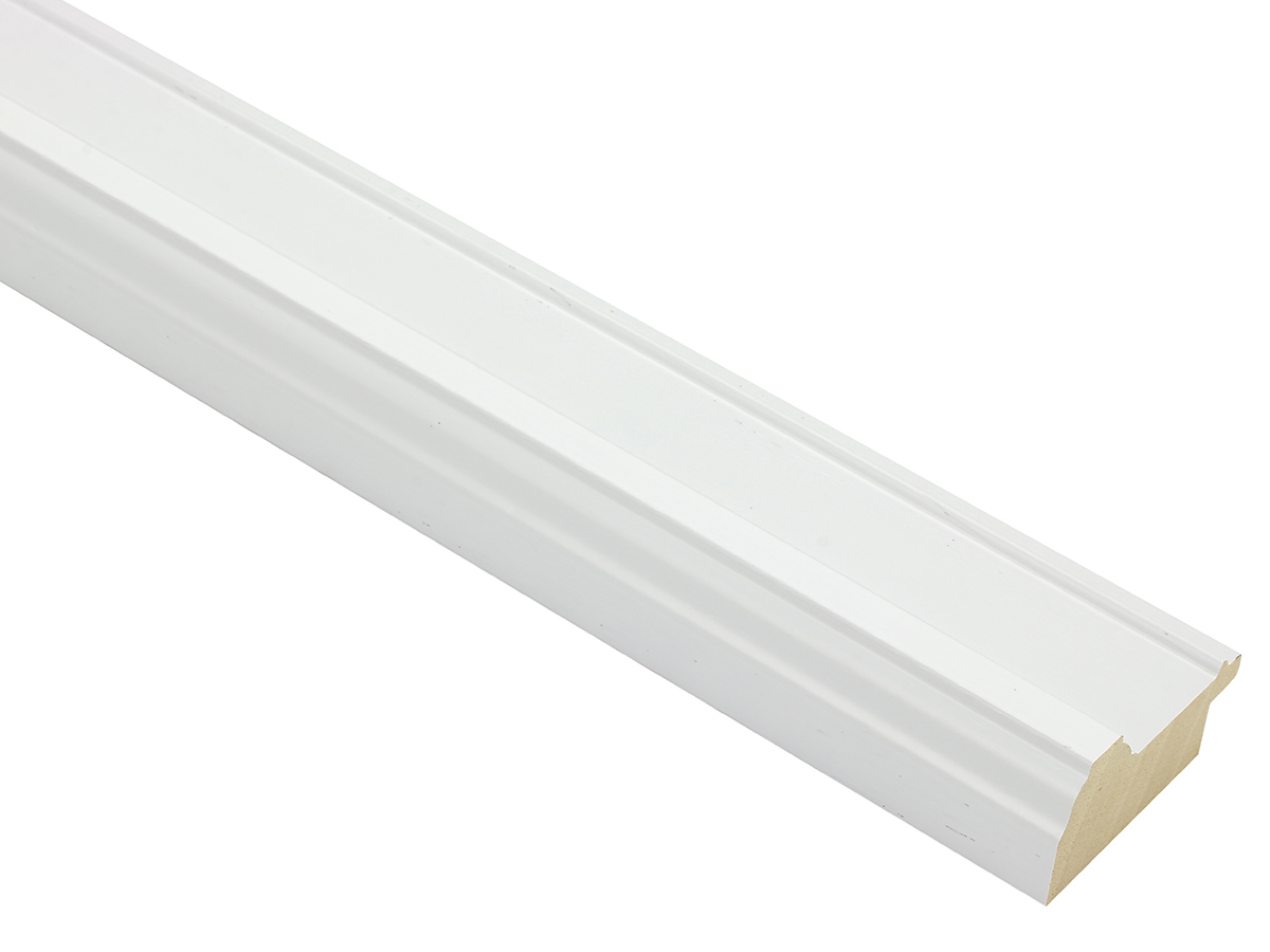 Brompton White 49mm picture frame moulding