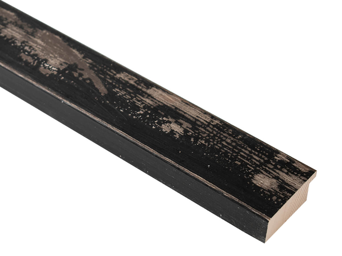 Havana Worn Black 50mm picture frame moulding