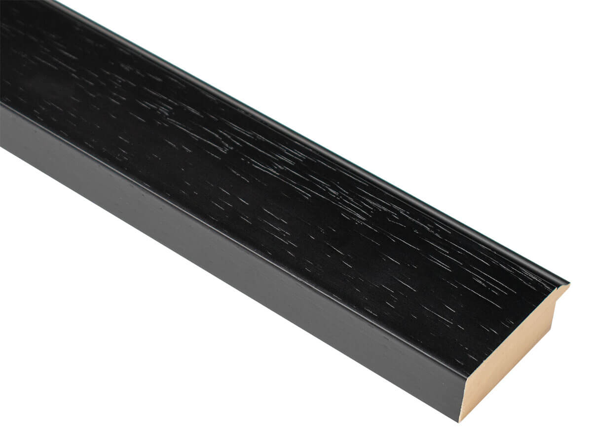 Brompton Black 60mm picture frame moulding