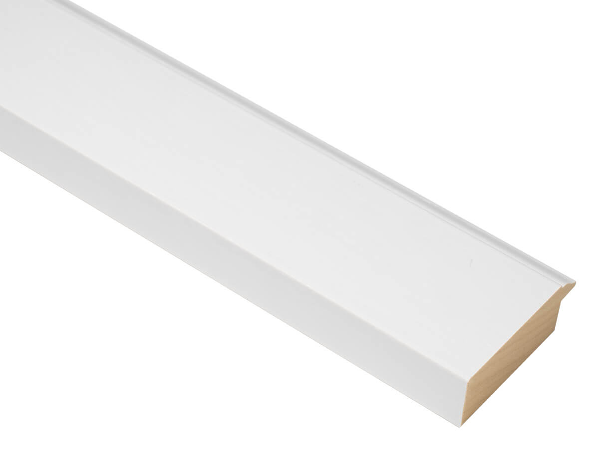 Brompton White 60mm picture frame moulding