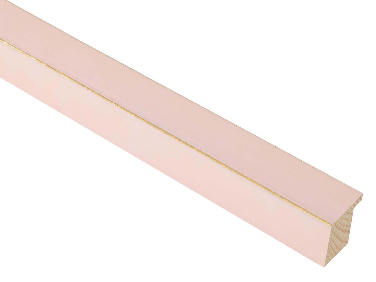 Palette Candy Floss Pink with Gold 30mm picture frame moulding