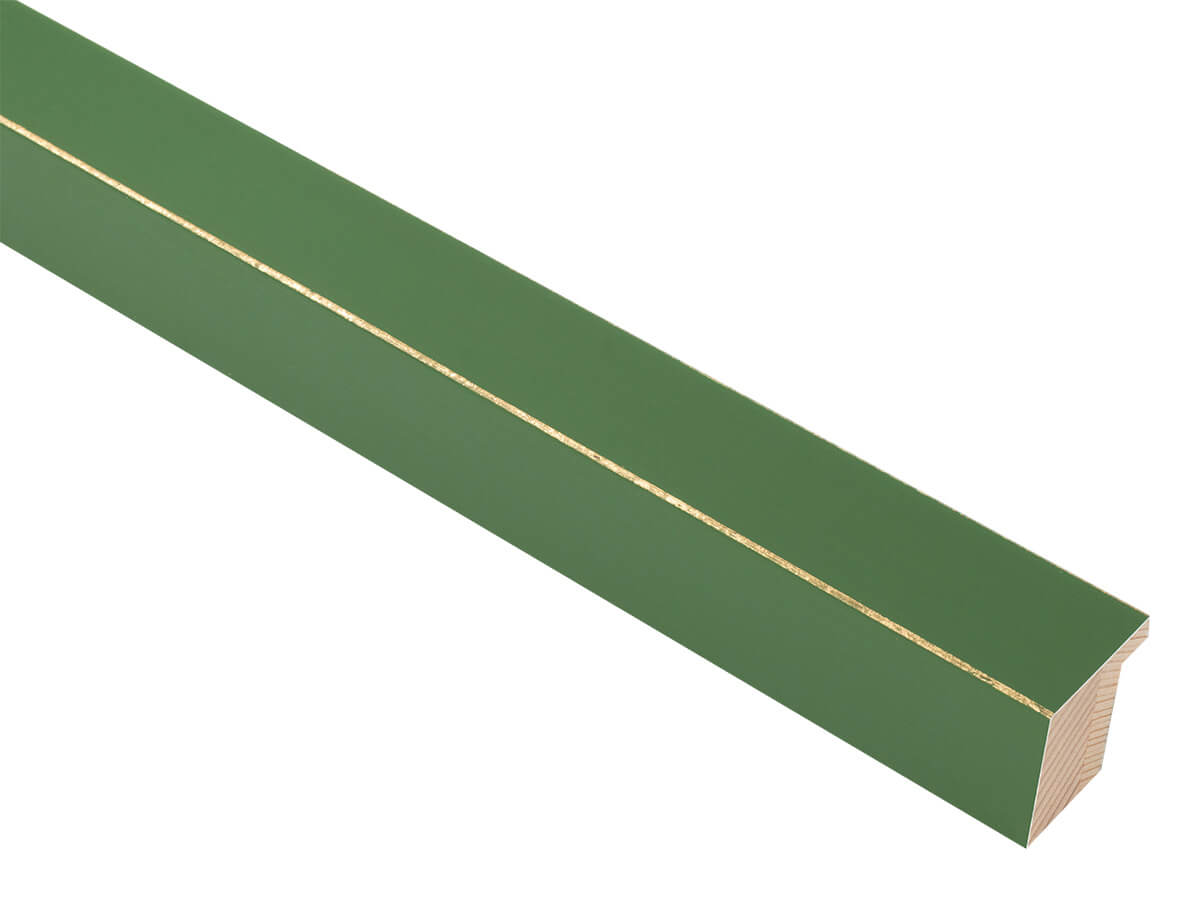 Palette Grass Green with Gold 30mm picture frame moulding