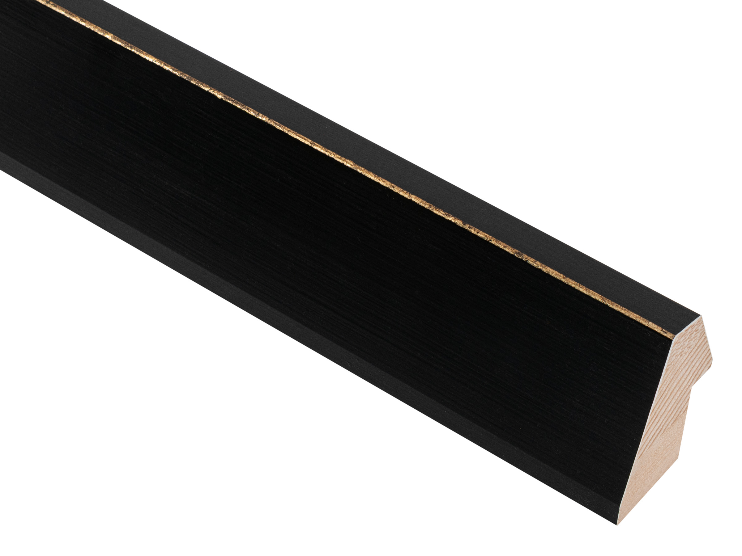 Fino Antique Black & Gold 35mm picture frame moulding
