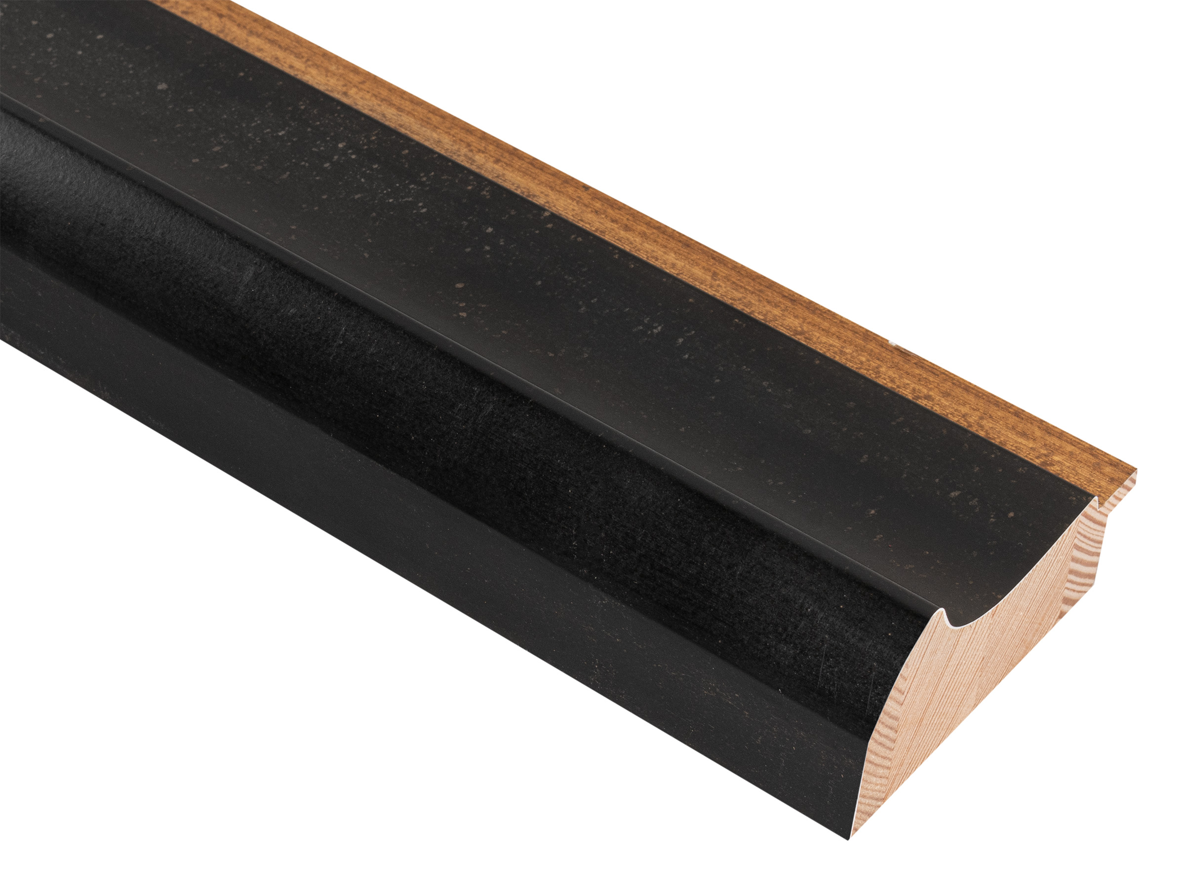 Fino Black Gold Sight Edge 78mm picture frame moulding