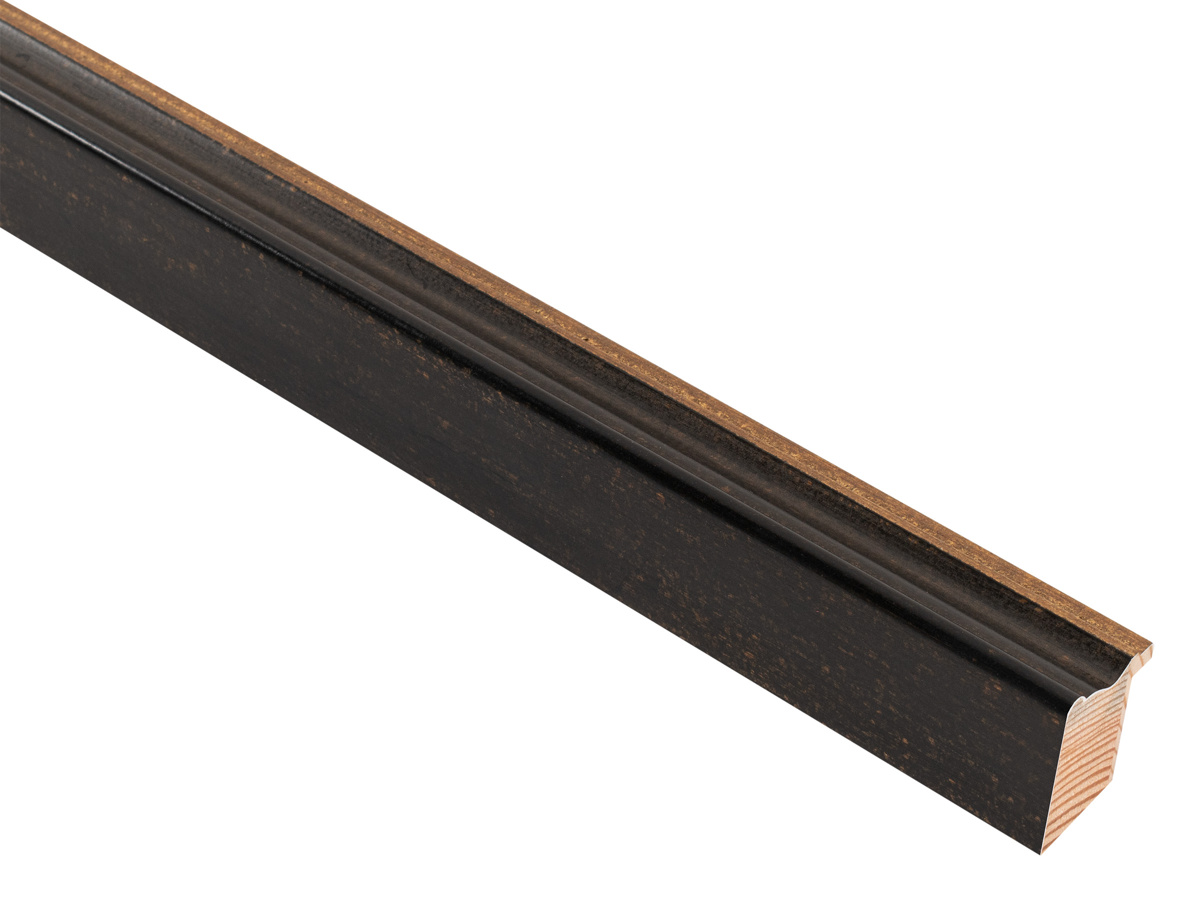 Fino Antique Black/Gold 26mm picture frame moulding