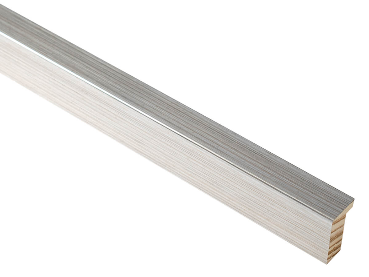 Ikon Deep Rebate Silver 19mm picture frame moulding