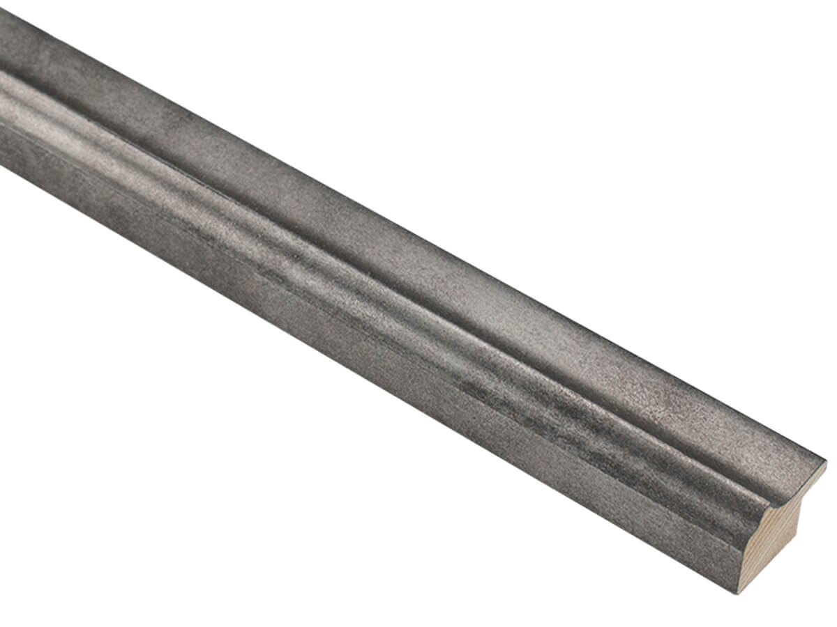 Ferrous Textured Silver 30mm picture frame moulding